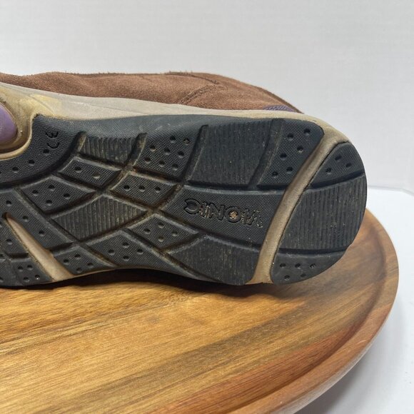 Vionic Cypress Brown Suede Purple Hiking Boot Sneaker Shoes Women's Size 8.5 - Picture 14 of 16